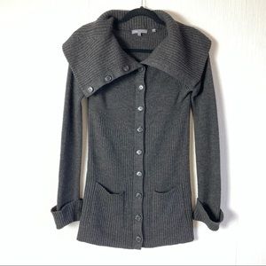 Vince Cowl Long Sleeve Long Cardigan Sweater S